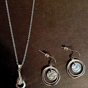 Silver Necklace & Earrings set